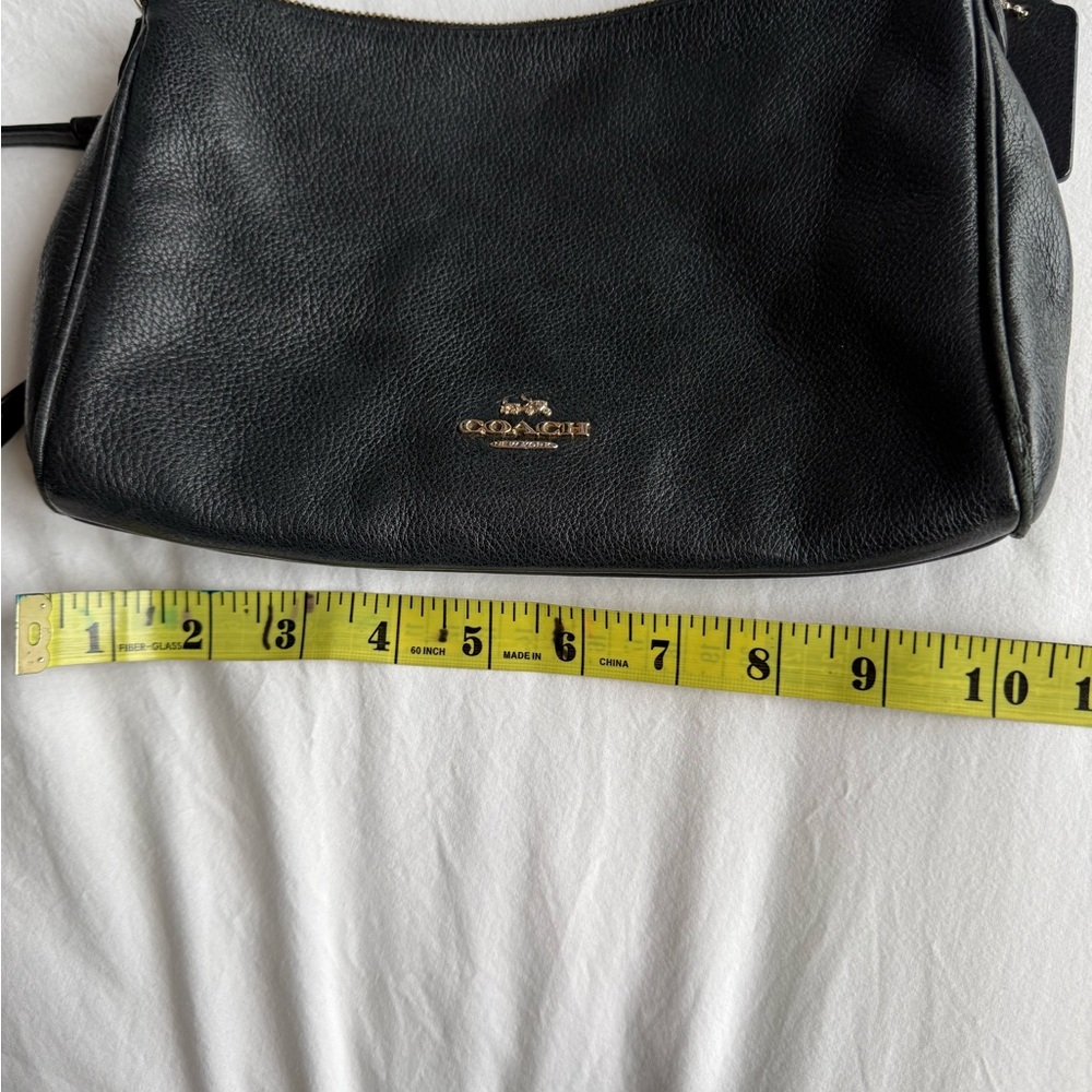 Coach Black Pebbled Leather Shoulder Bag - Picture 11 of 12